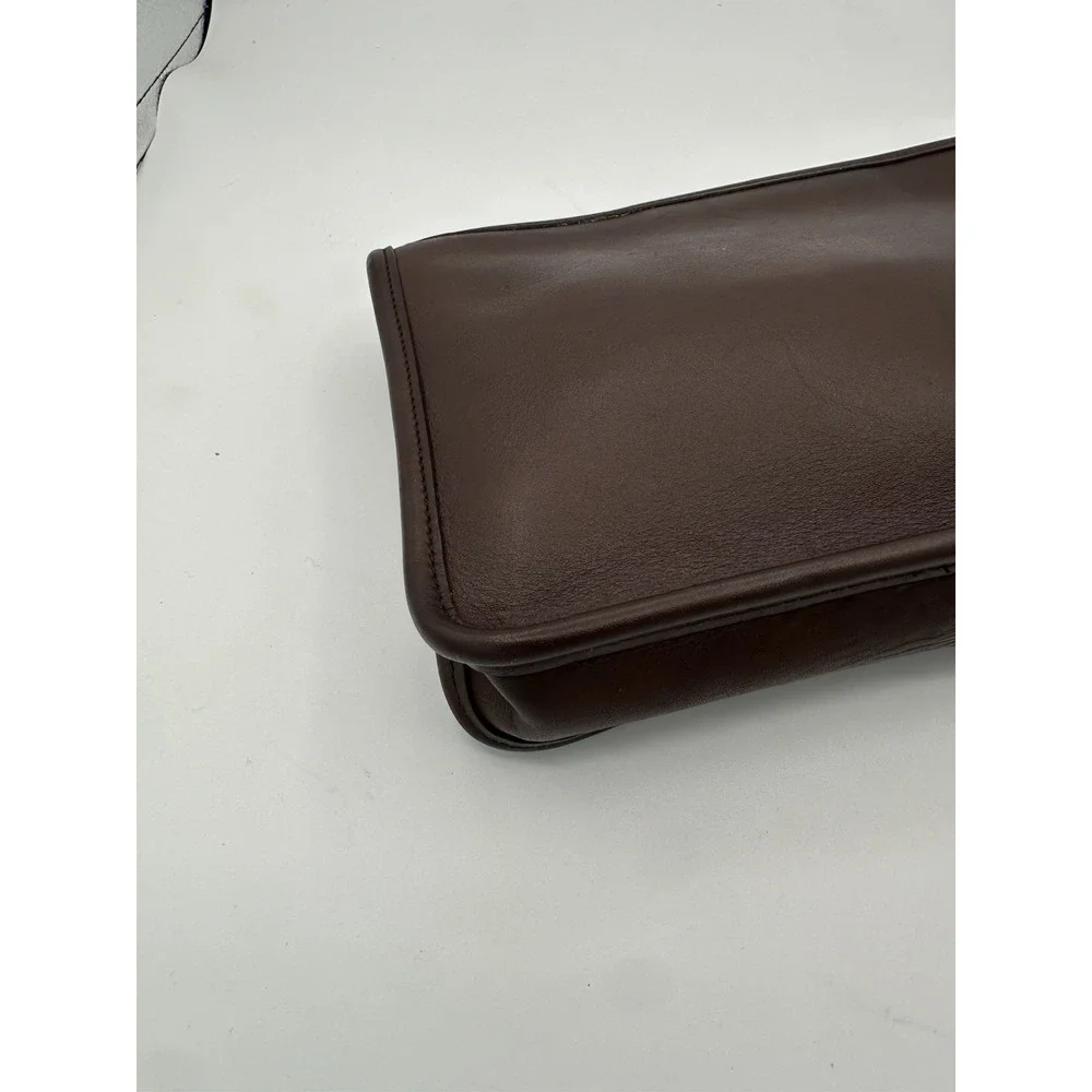 Coach Men's Mahogany Brown Zip Top Pouch Bag 9972 Vintage